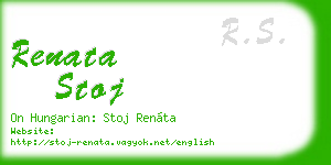 renata stoj business card